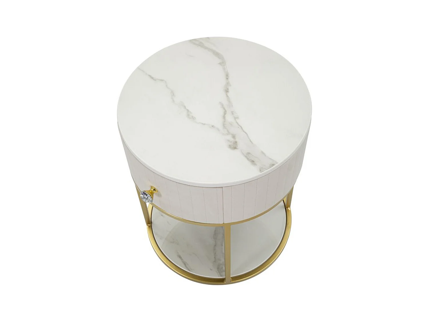 Stolik Nocny MF17, Biały, 42x42x48 cm, Epikasa