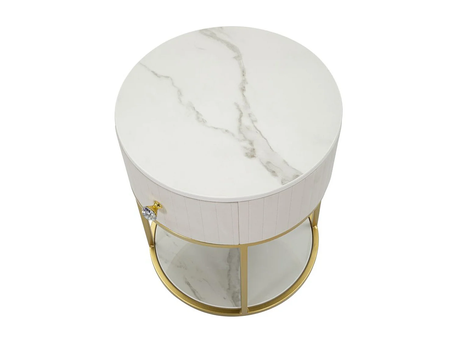 Table de Chevet MF17, Blanc, 42x42x48 cm, Seven Design