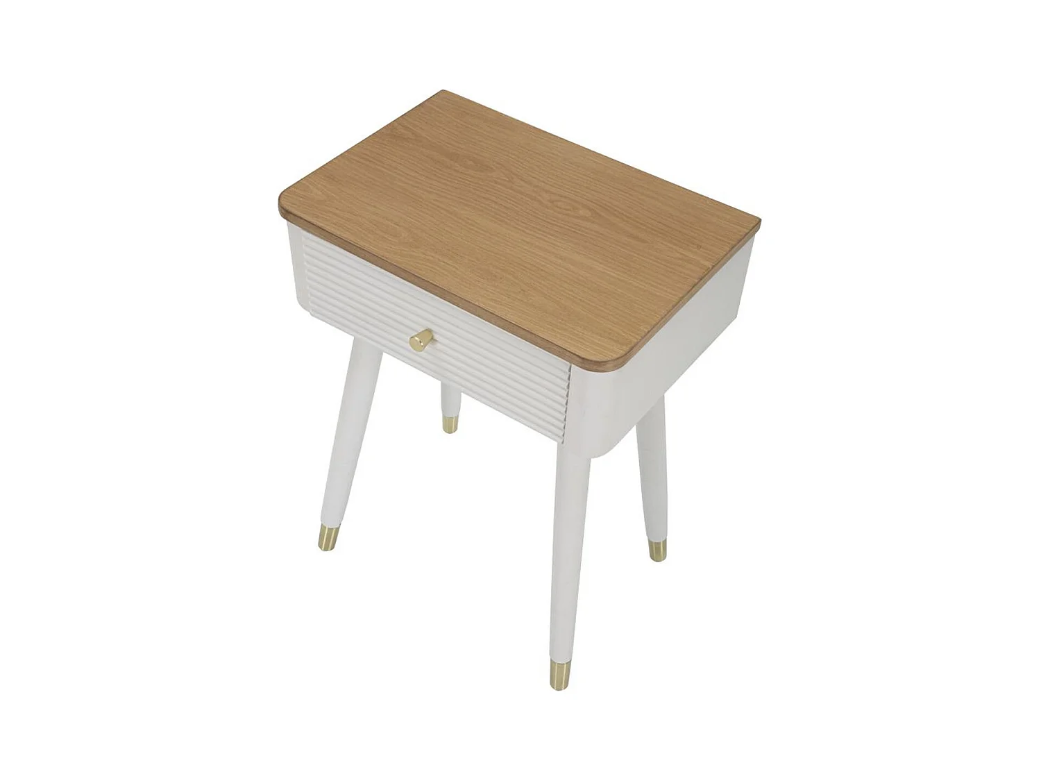 Table de Chevet MF11, Blanc, 45x32x62 cm, Seven Design