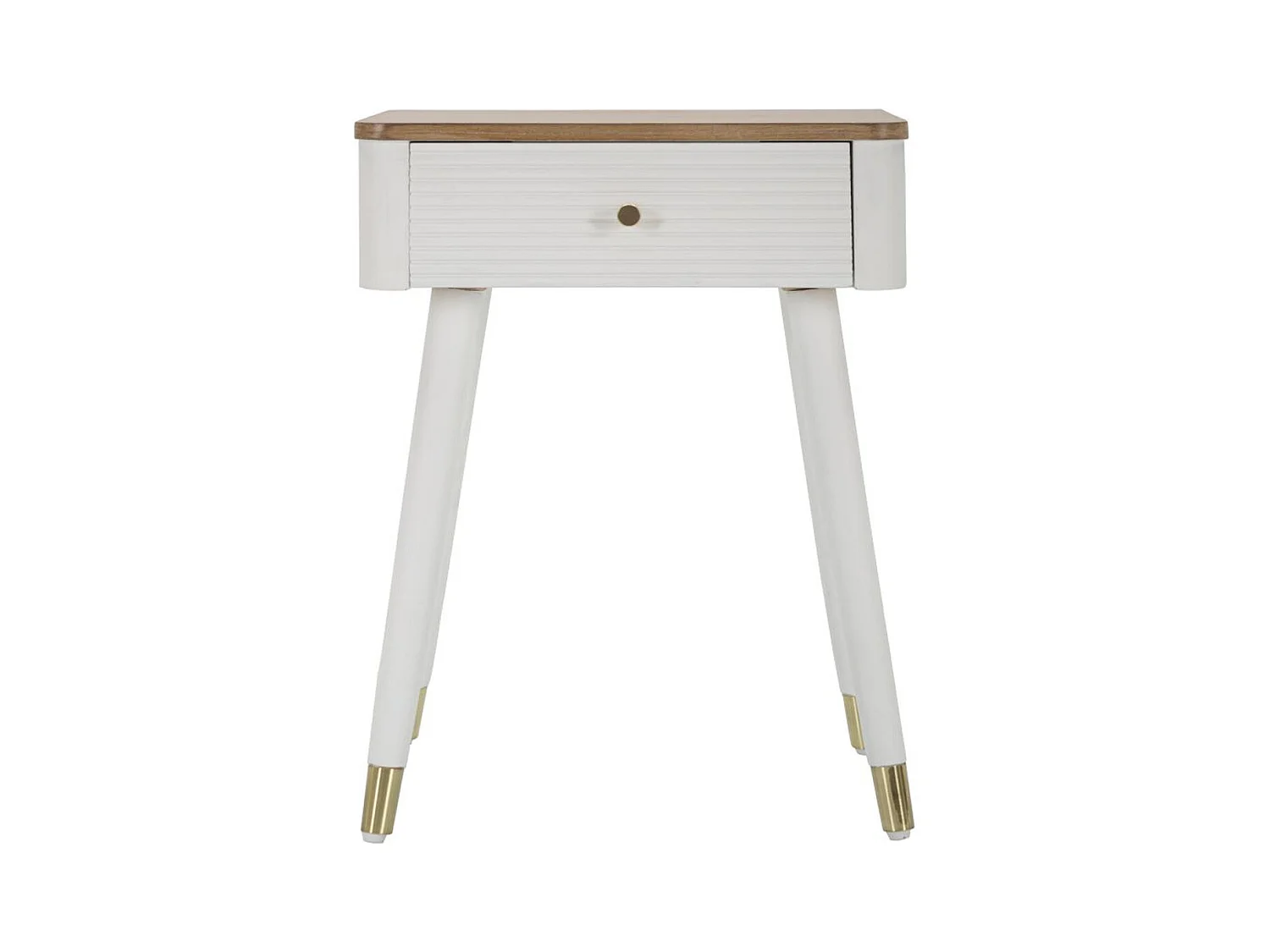Table de Chevet MF11, Blanc, 45x32x62 cm, Seven Design