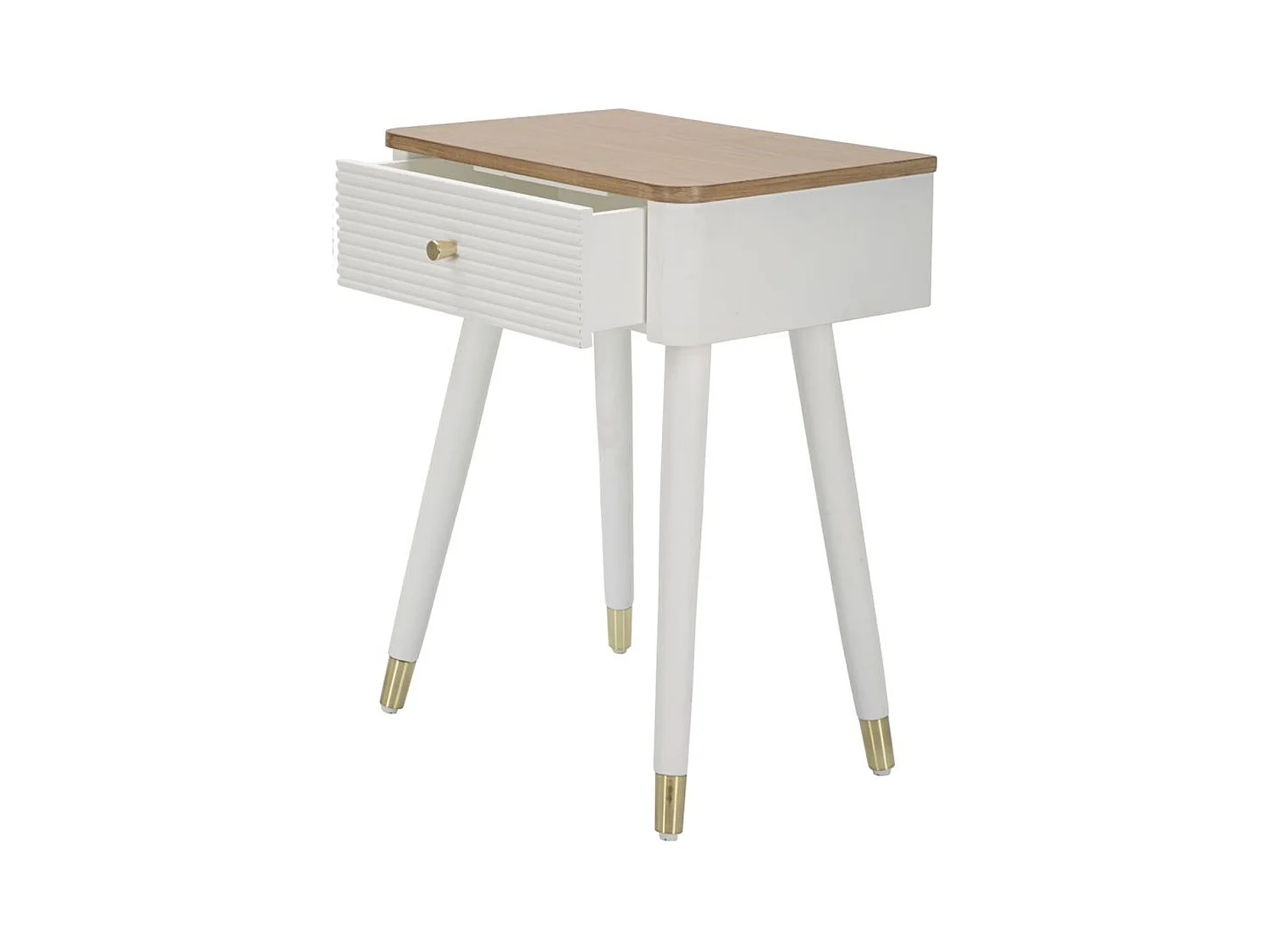Table de Chevet MF11, Blanc, 45x32x62 cm, Seven Design
