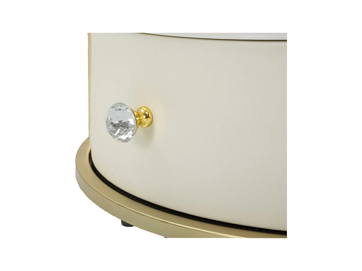 Stolik Nocny MF13, Złoto, 43x43x48 cm, Epikasa