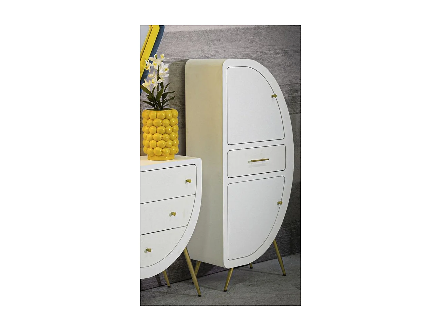 Aparador MF29, Branco, 60x32x133 cm, Epikasa