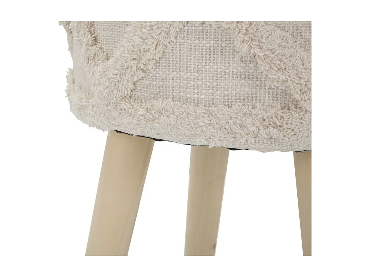 Tabouret Bas MF455, Marron, 32x32x41 cm, Seven Design