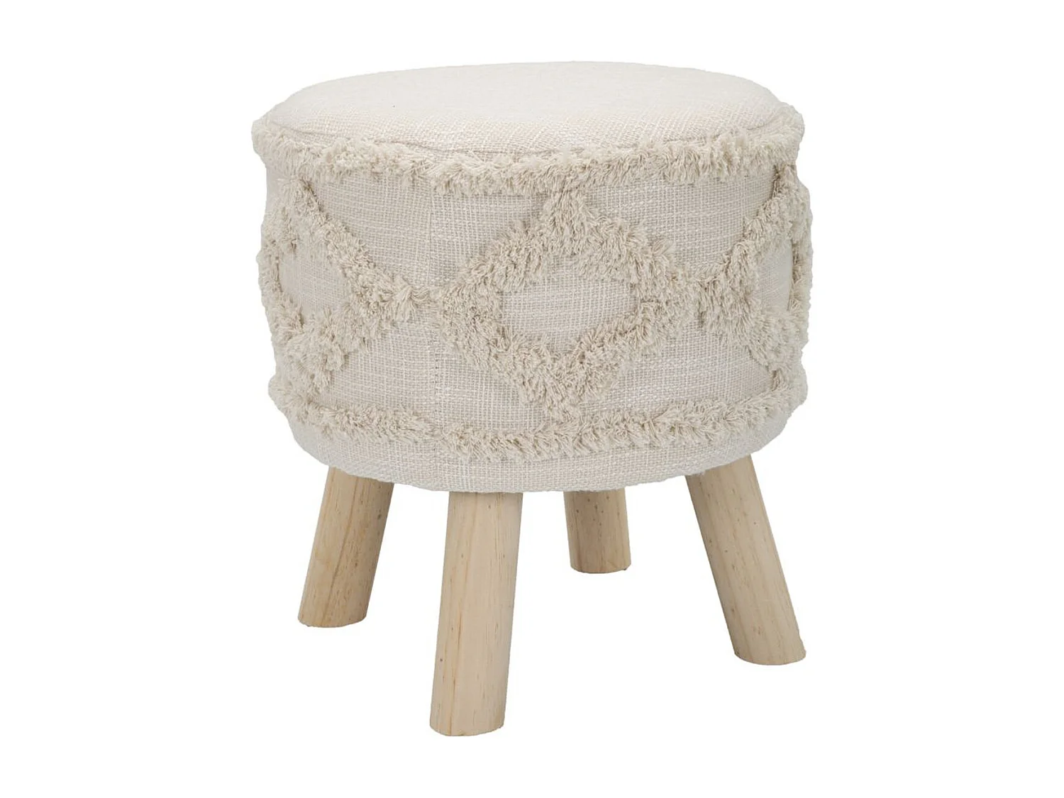 Tabouret Bas MF454, Marron, 35x35x40 cm, Seven Design