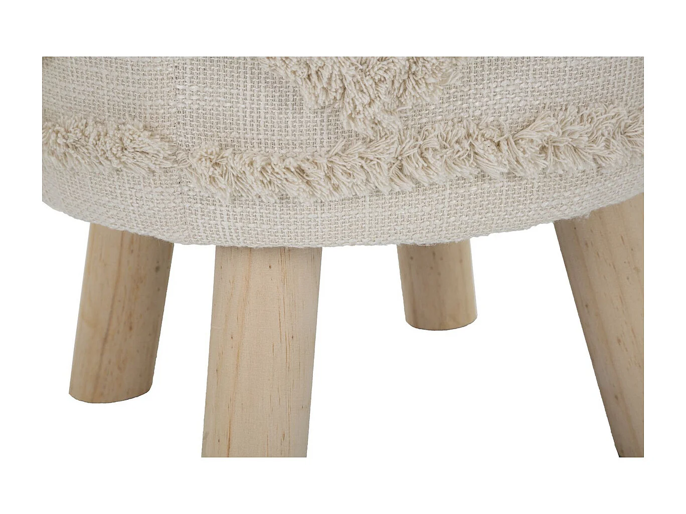 Tabouret Bas MF454, Marron, 35x35x40 cm, Seven Design