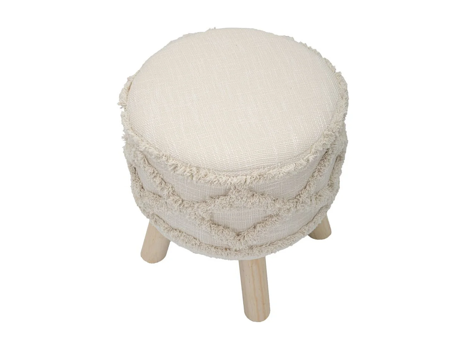 Tabouret Bas MF454, Marron, 35x35x40 cm, Seven Design