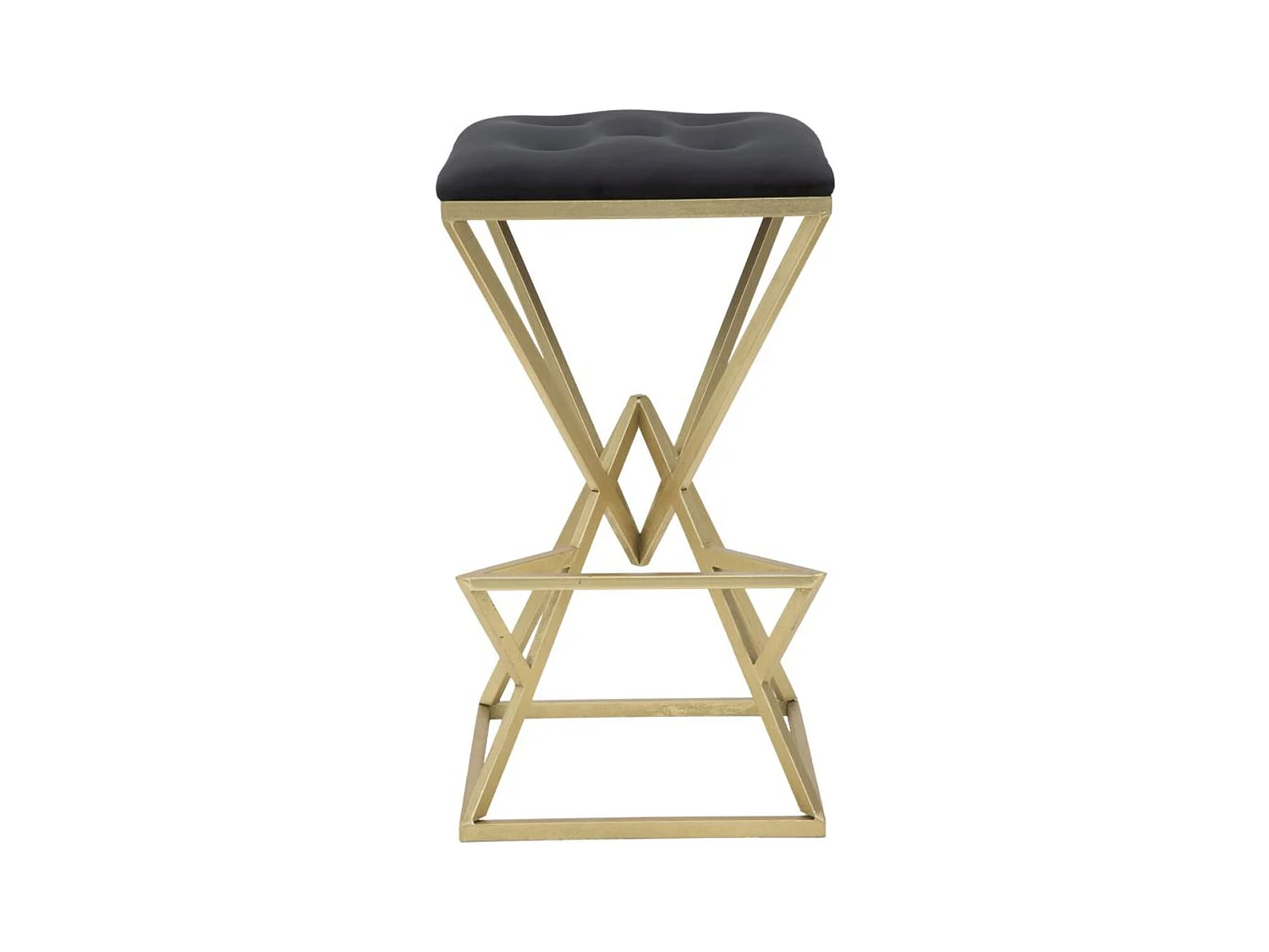 Niski Stołek Trójkąty, Złoto, 40x40x75 cm, Epikasa