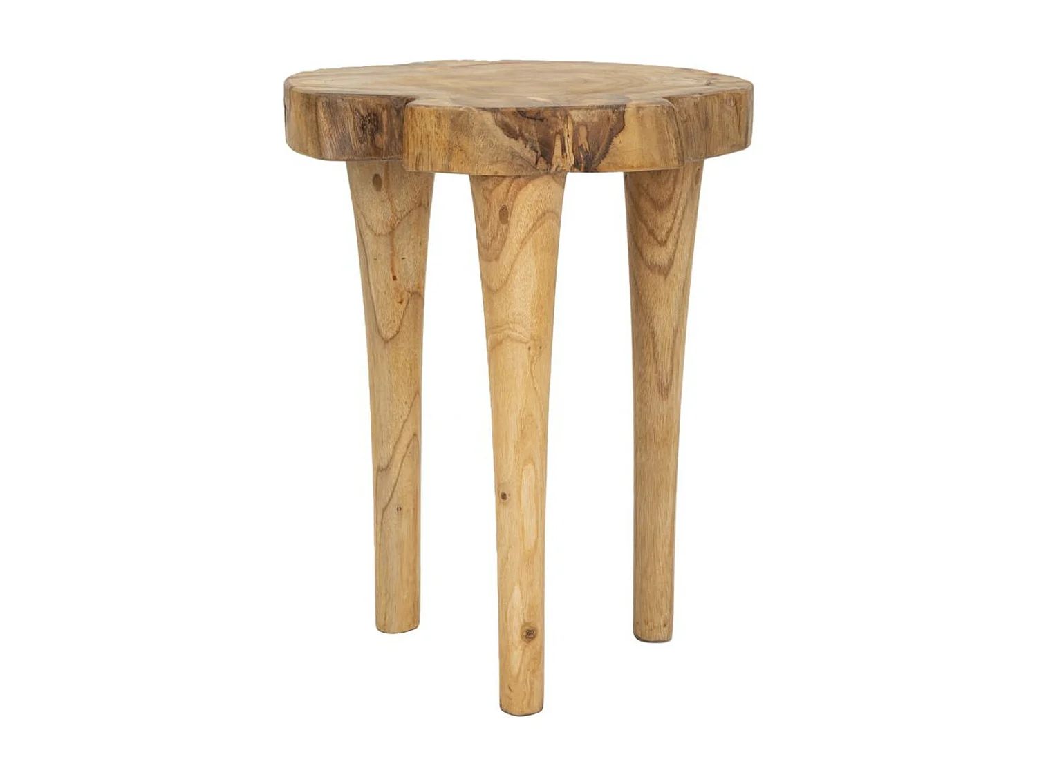 Tabouret Bas Natura 12, Marron, 35x35x45 cm, Seven Design