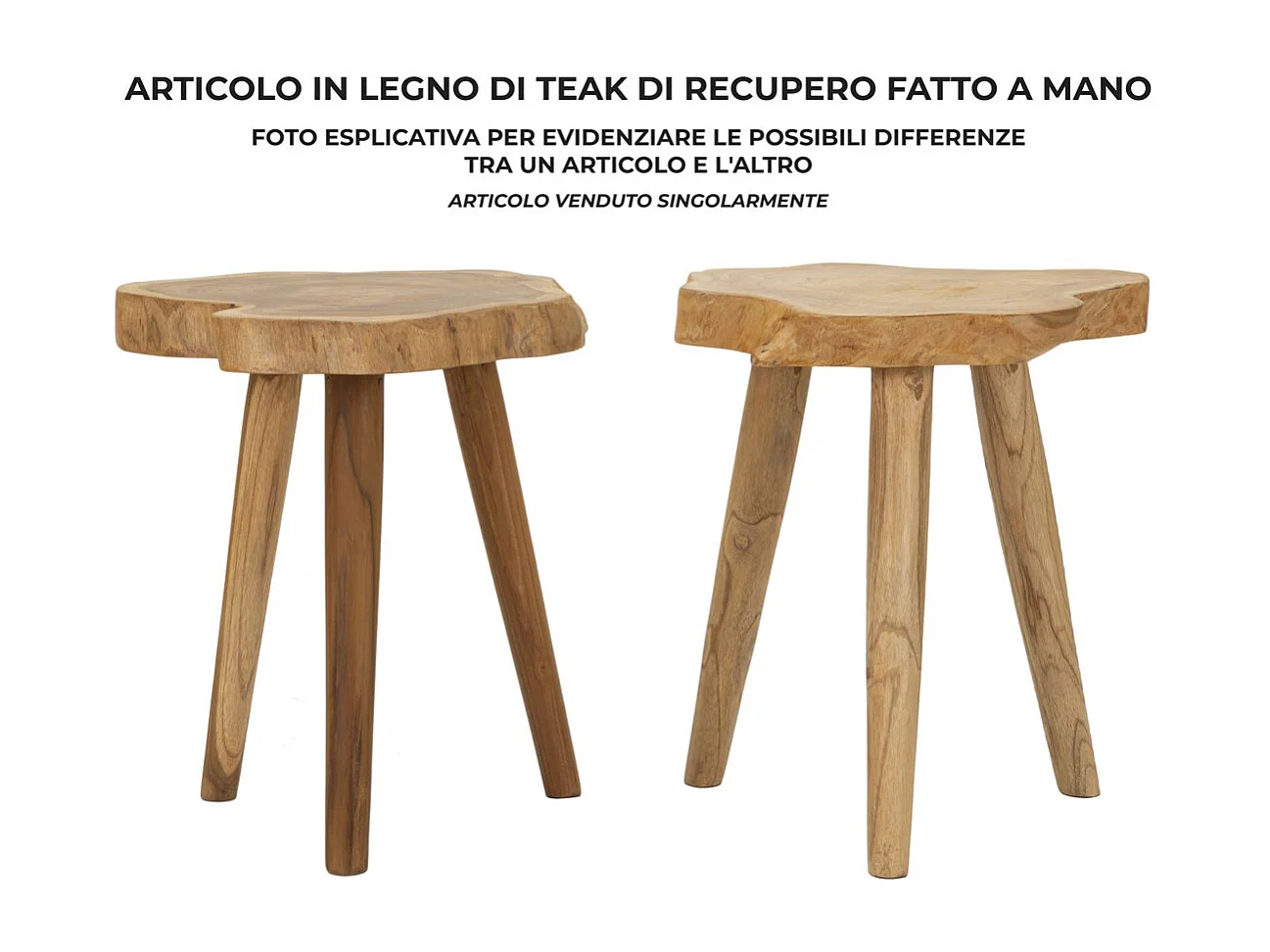 Tabouret Bas Natura 11, Marron, 38x38x45 cm, Seven Design