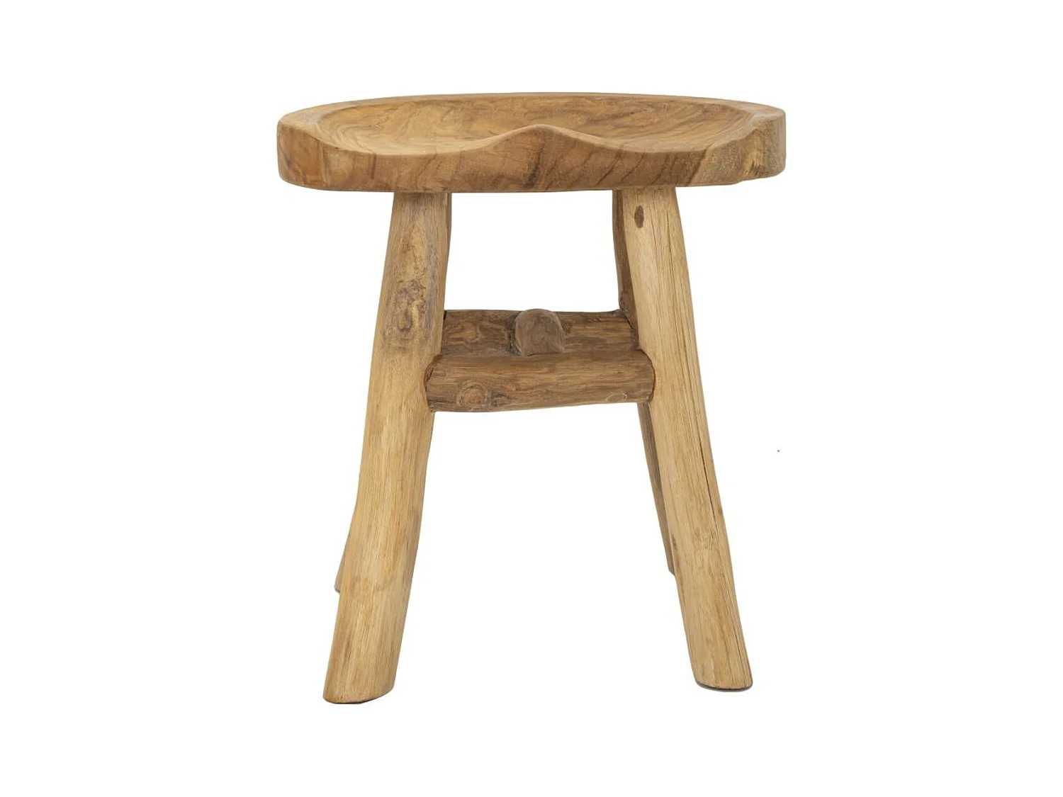 Sgabello Basso Natura 13, Marrone, 40x32x42 cm, Epikasa