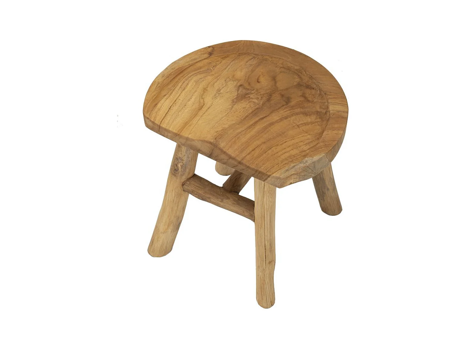 Sgabello Basso Natura 13, Marrone, 40x32x42 cm, Epikasa