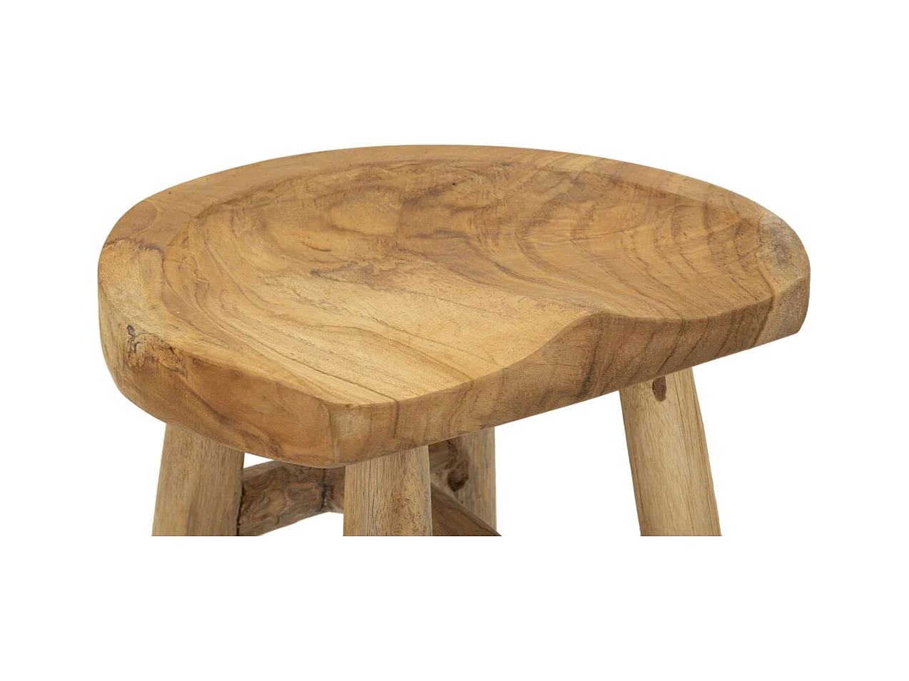 Sgabello Basso Natura 13, Marrone, 40x32x42 cm, Epikasa