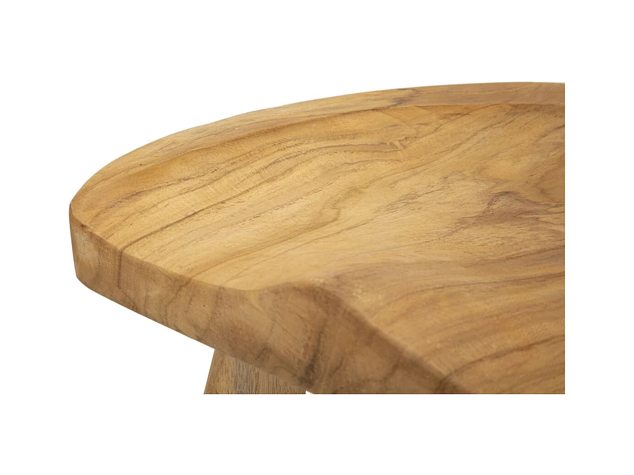 Sgabello Basso Natura 13, Marrone, 40x32x42 cm, Epikasa