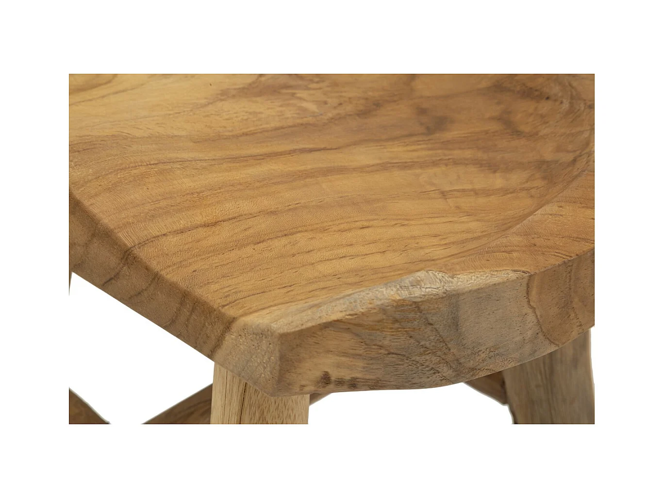 Sgabello Basso Natura 13, Marrone, 40x32x42 cm, Epikasa