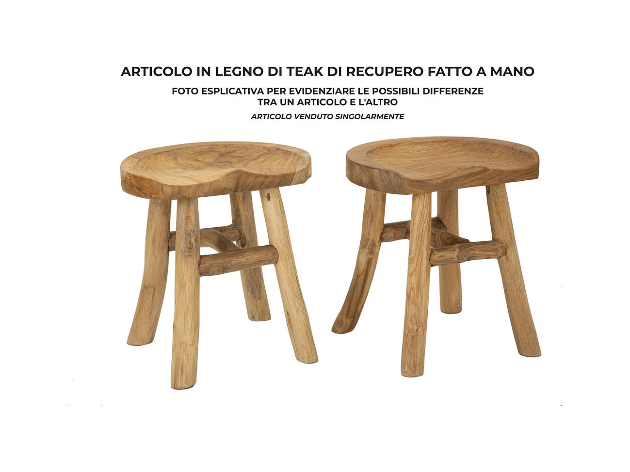 Sgabello Basso Natura 13, Marrone, 40x32x42 cm, Epikasa