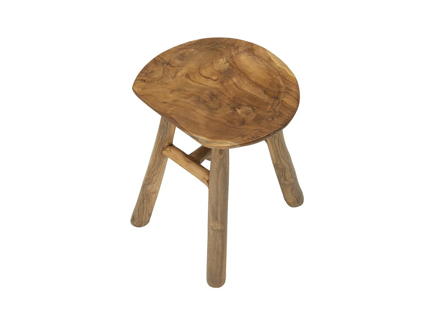 Niski Stołek Natura 10, Brązowy, 35x30x42 cm, Epikasa