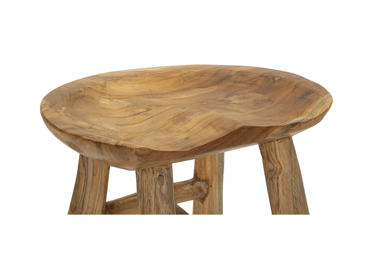 Niski Stołek Natura 10, Brązowy, 35x30x42 cm, Epikasa