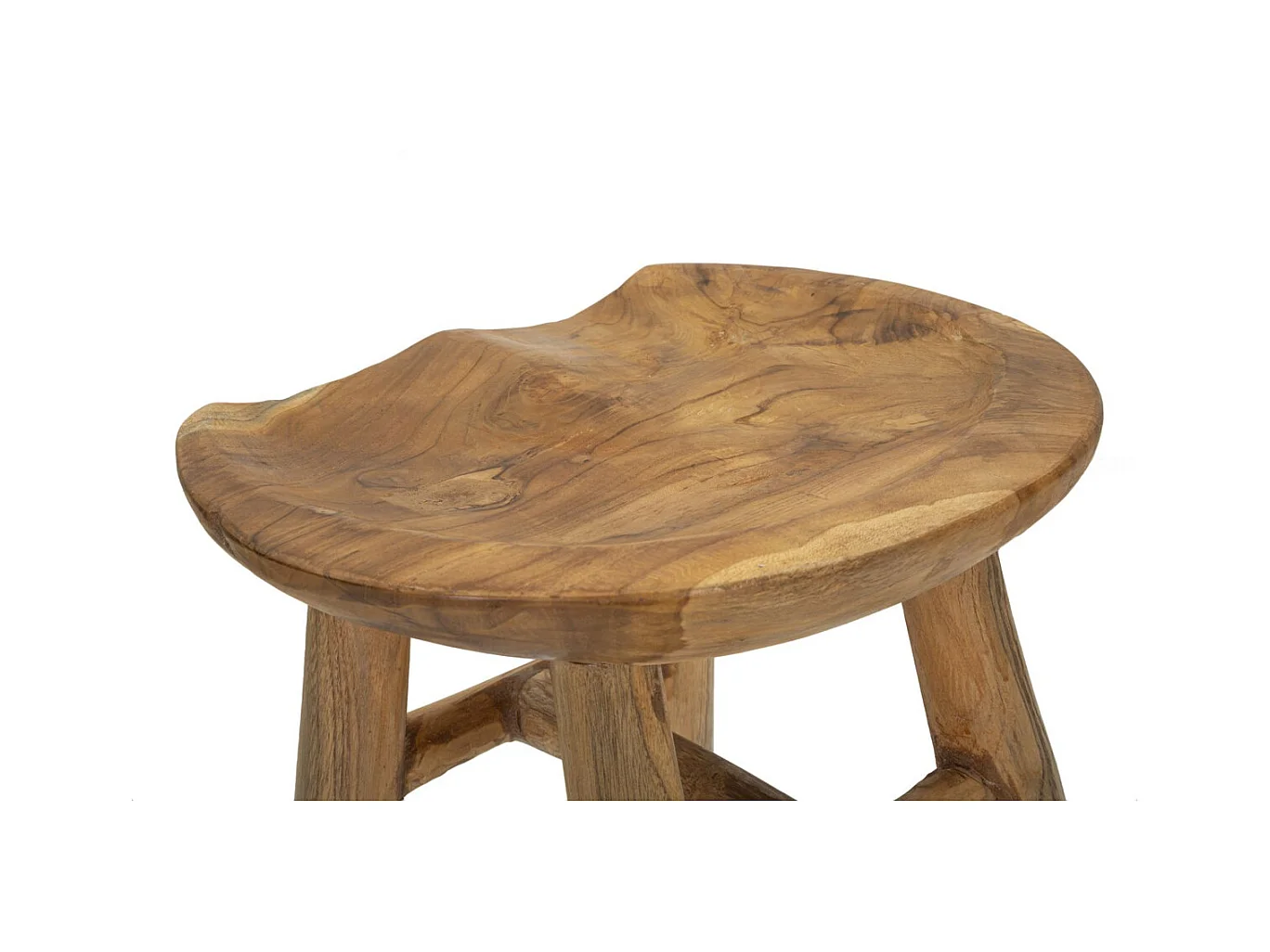 Niski Stołek Natura 10, Brązowy, 35x30x42 cm, Epikasa