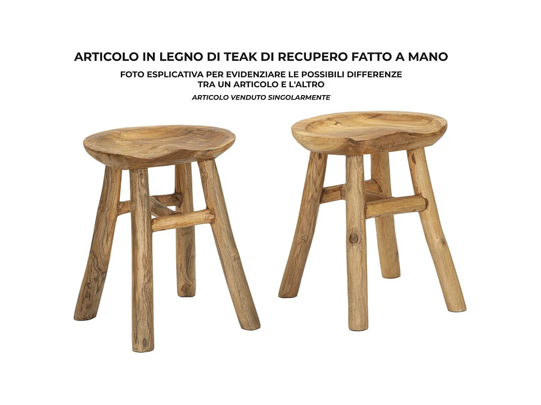 Niski Stołek Natura 10, Brązowy, 35x30x42 cm, Epikasa