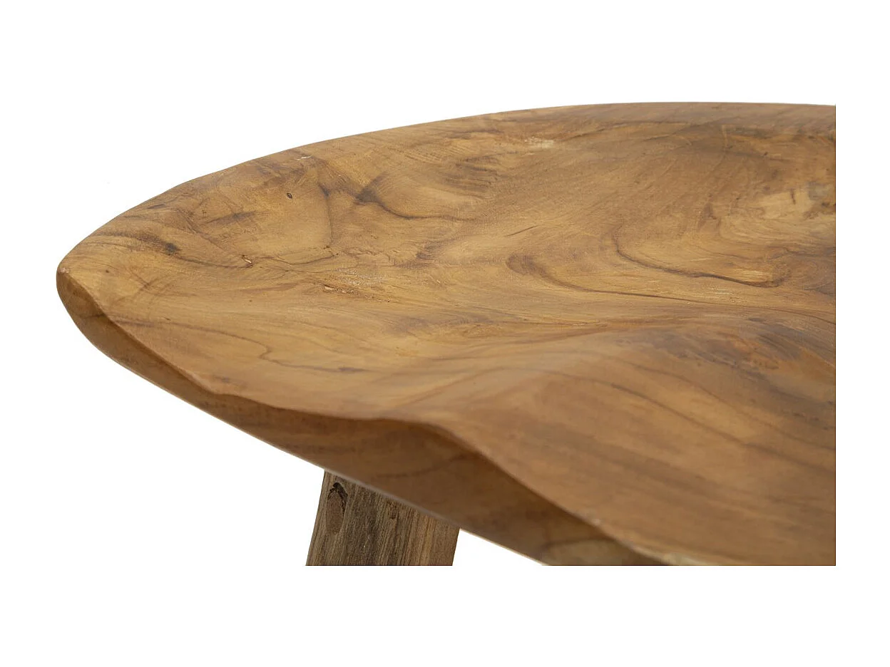 Tabouret Bas Natura 10, Marron, 35x30x42 cm, Seven Design