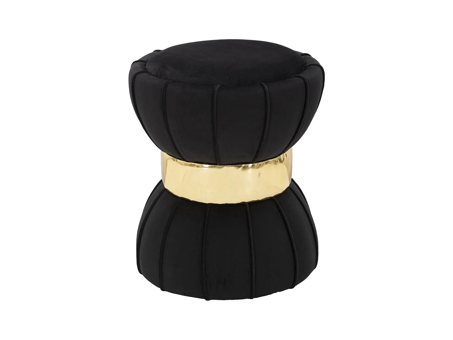Pouf MF360, Noir, 40x40x44 cm, Epikasa