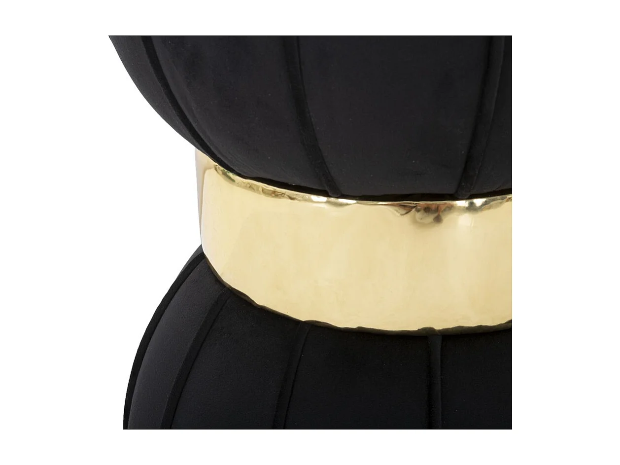 Pouf MF360, Noir, 40x40x44 cm, Seven Design