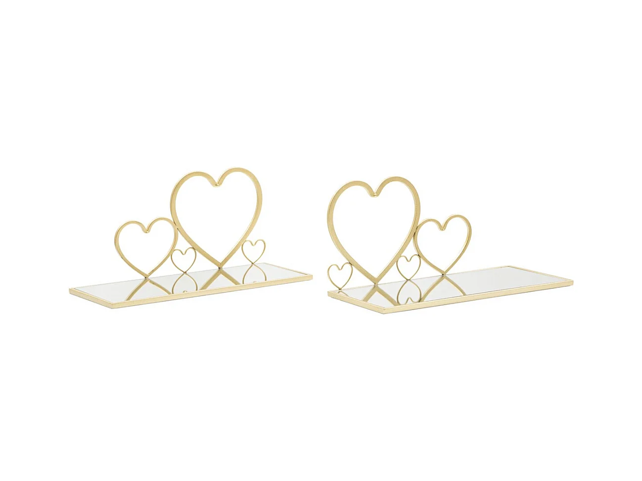 Półka Serce 23, Złoto, 41,5x18x21 cm, Epikasa
