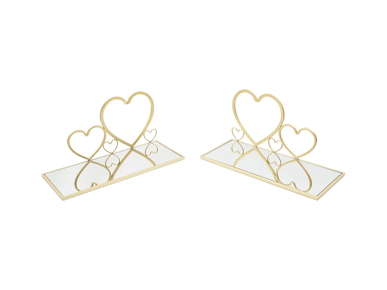 Półka Serce 23, Złoto, 41,5x18x21 cm, Epikasa