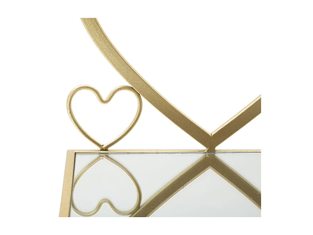 Étagère Cœur 23, Or, 41,5x18x21 cm, Seven Design