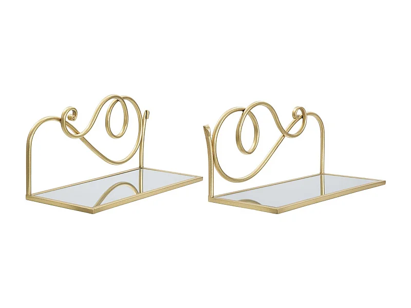 Półka MF226, Złoto, 41,5x18x20,5 cm, Epikasa