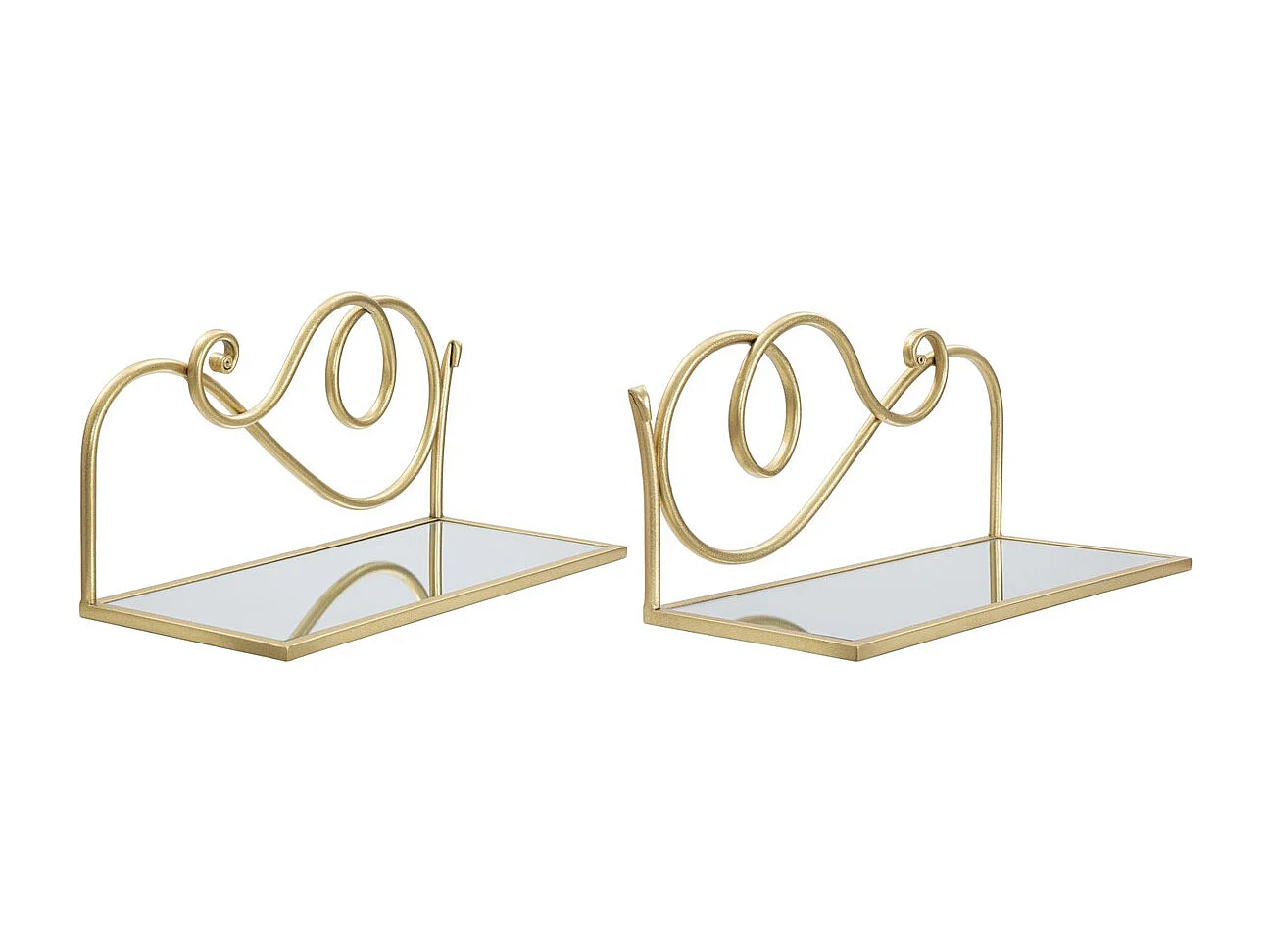 Étagère MF226, Or, 41,5x18x20,5 cm, Seven Design