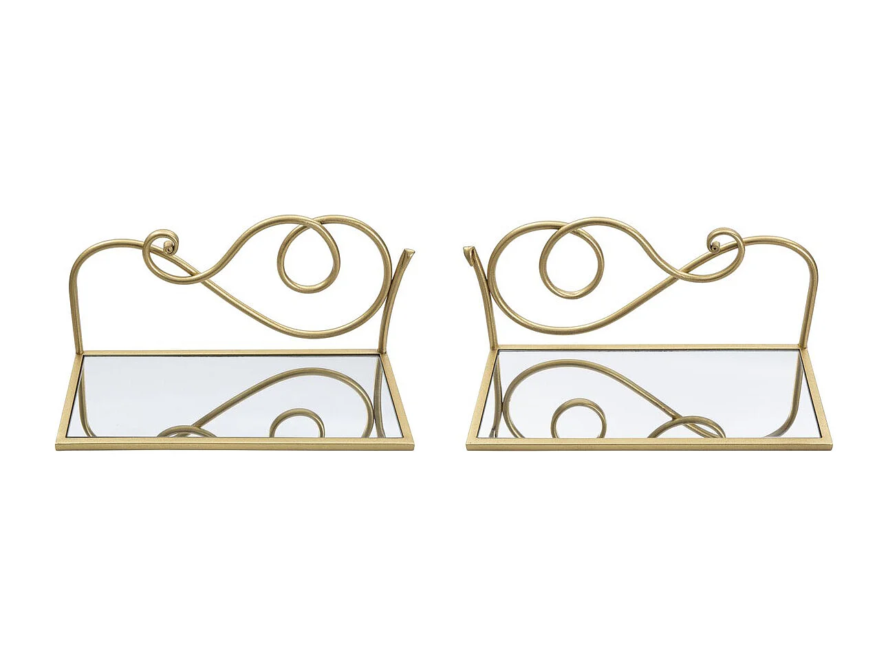 Étagère MF226, Or, 41,5x18x20,5 cm, Seven Design