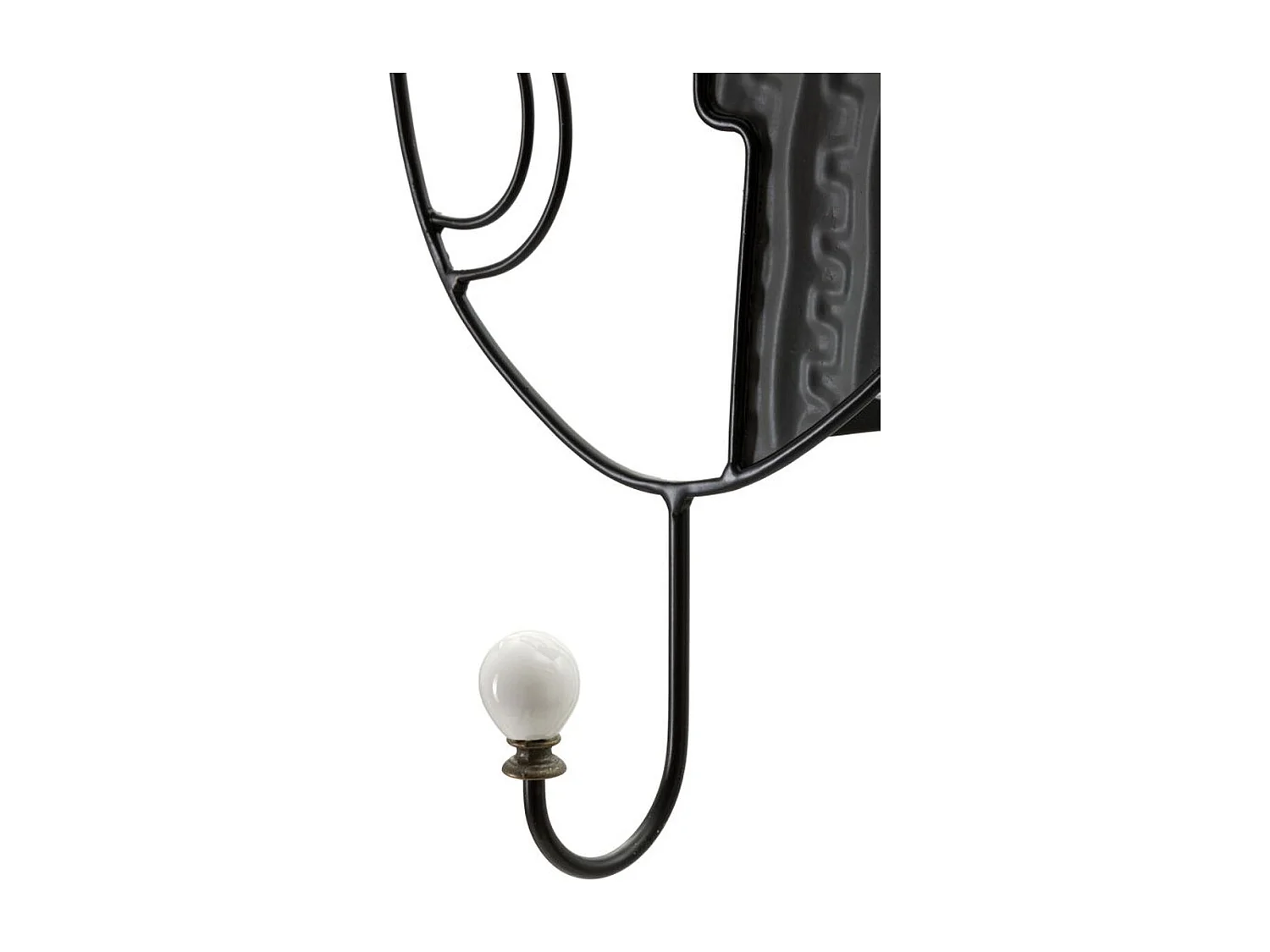 Porte-Manteau Murale Visage 1, Multicouleur, 16x6x33 cm, Seven Design