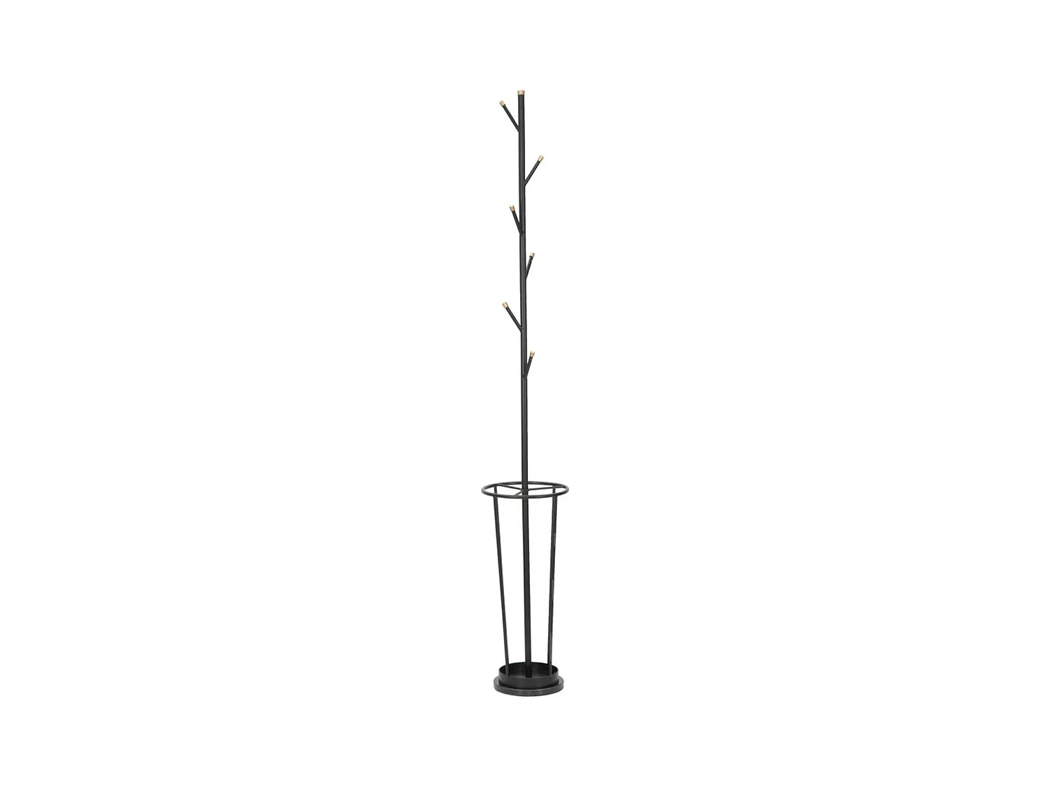 Porte-Manteau sur Pied MF1, Noir, 26x26x176 cm, Epikasa