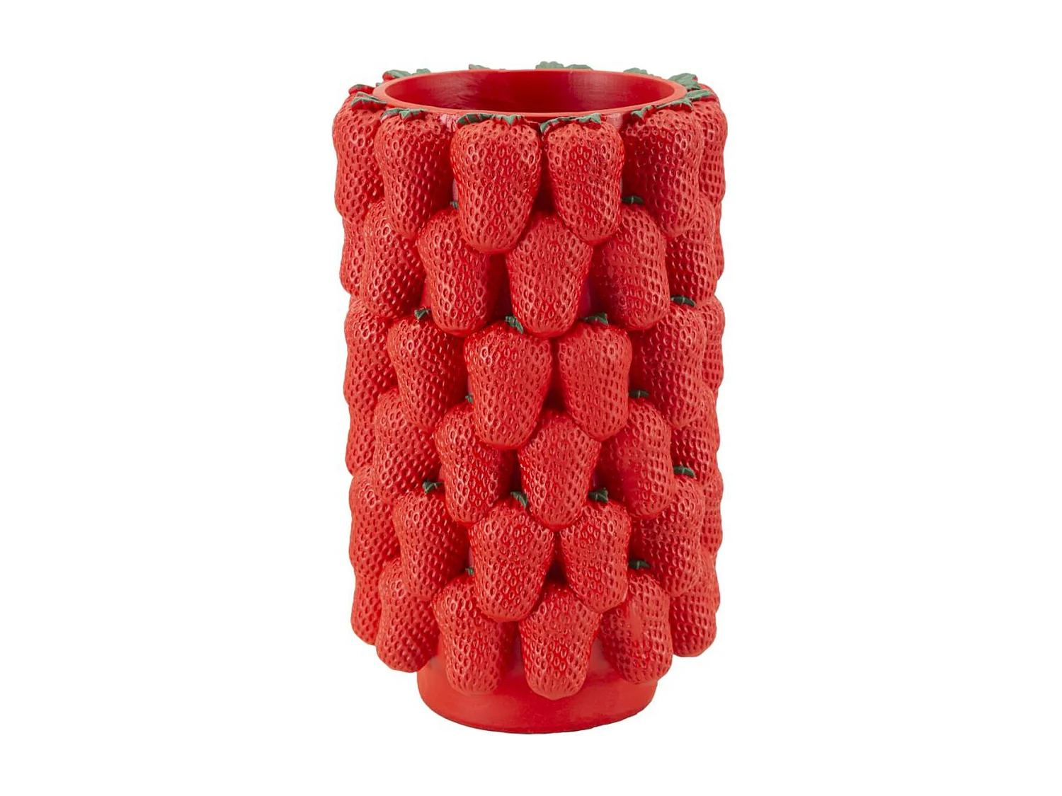 Vase Décoratif Fraises, Rouge, 20x20x32 cm, Seven Design