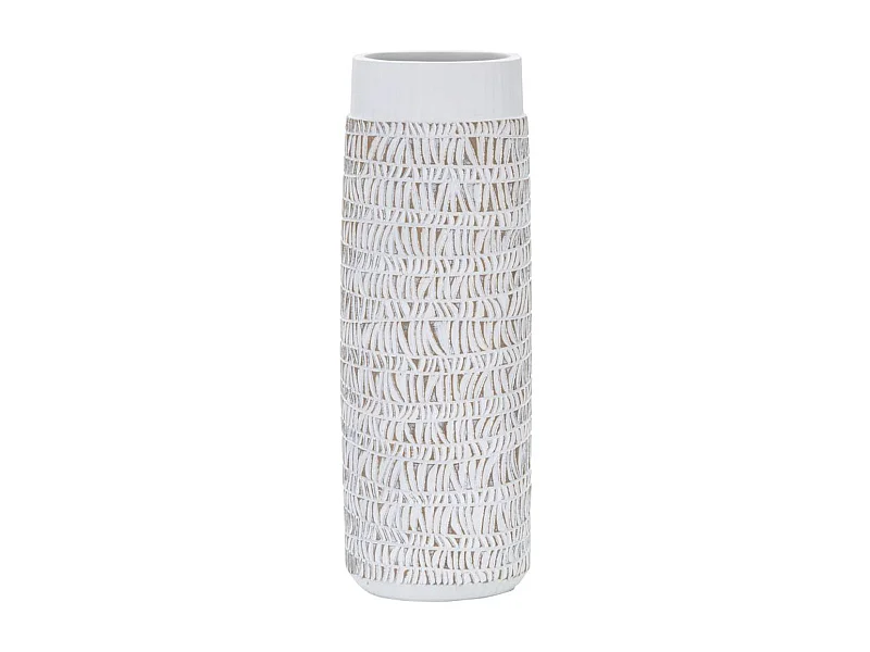 Vaso Decorativo MF678, Bianco, 19x12x50 cm, Epikasa