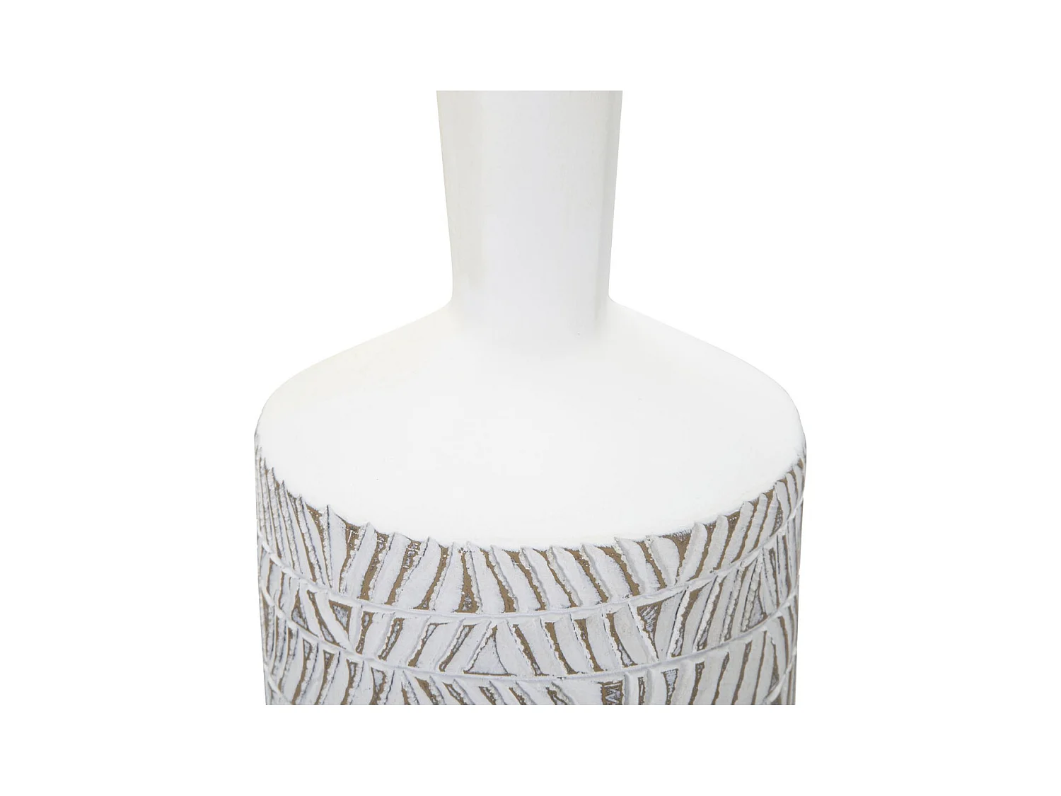 Decoratieve Vaas MF679, Wit, 15x15x49,5 cm, Epikasa