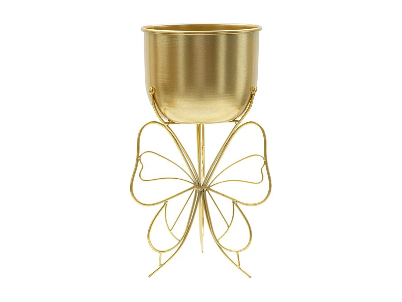 Vaso per Piante Farfalla 5, Oro, 22x22x40 cm, Epikasa