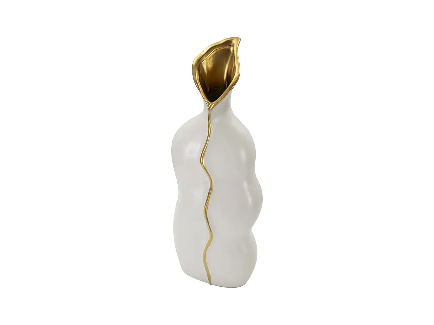 Vaso Decorativo MF642, Branco, 19,5x10x50 cm, Epikasa