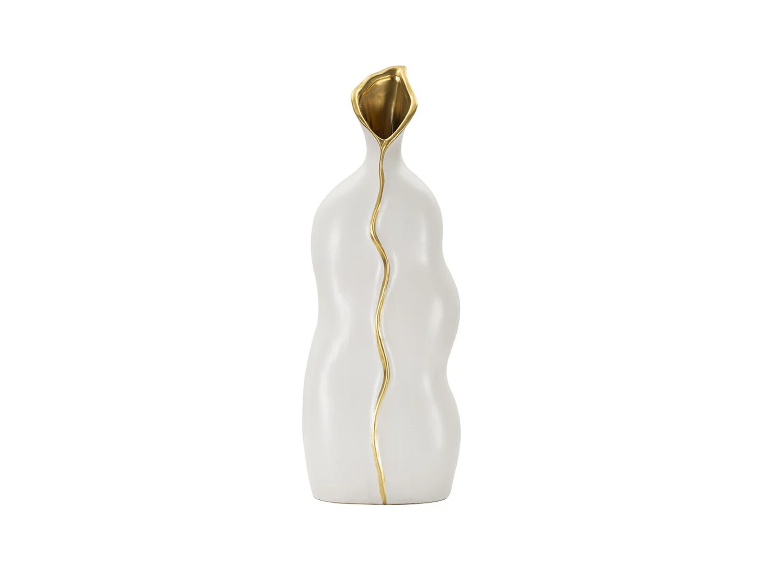 Vase Décoratif MF642, Blanc, 19,5x10x50 cm, Epikasa