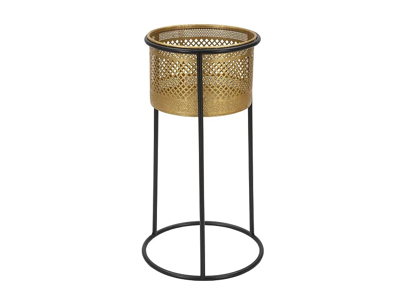 Vaso per Piante MF686, Oro, 25x25x50 cm, Epikasa