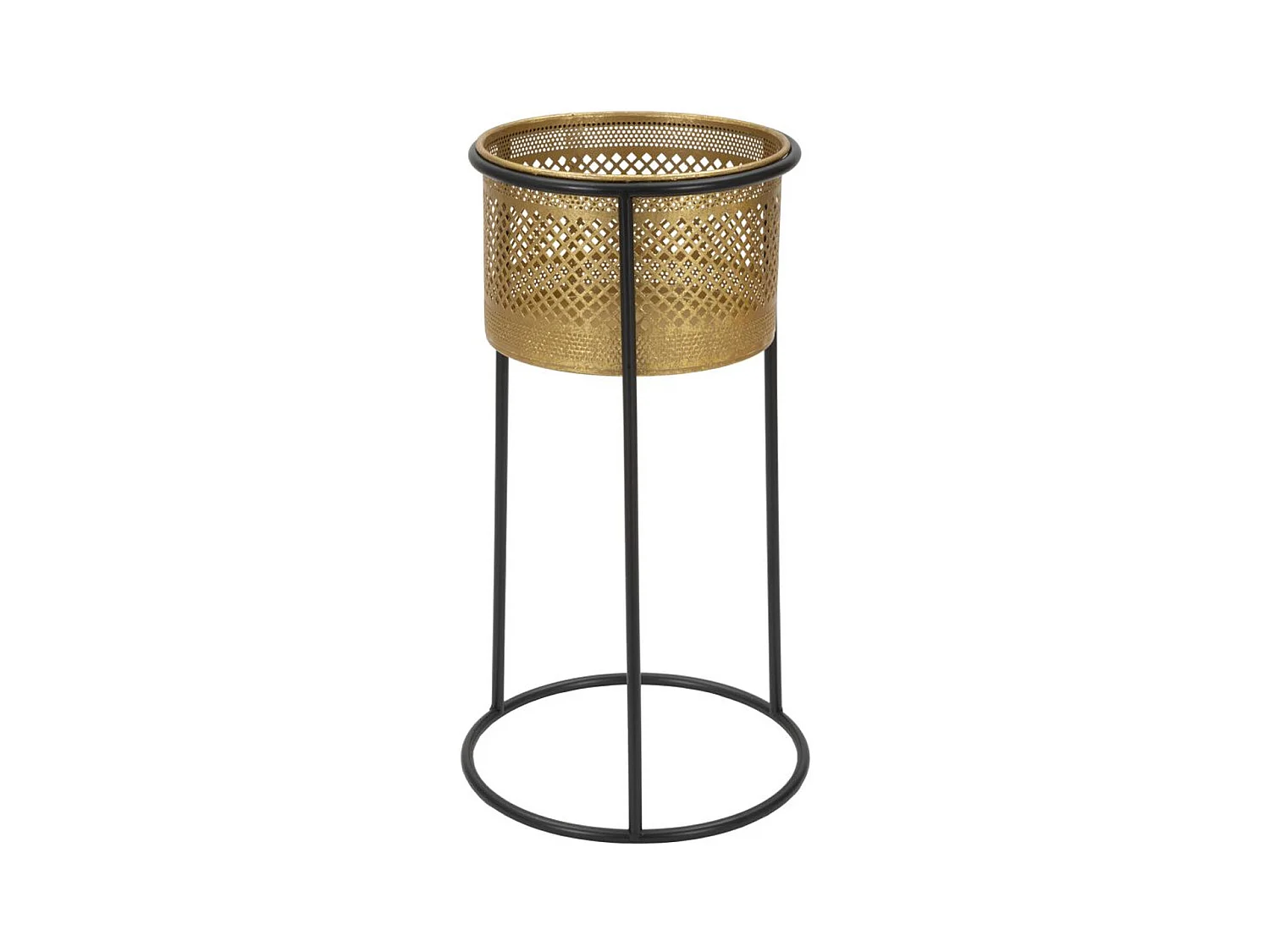 Vaso per Piante MF686, Oro, 25x25x50 cm, Epikasa