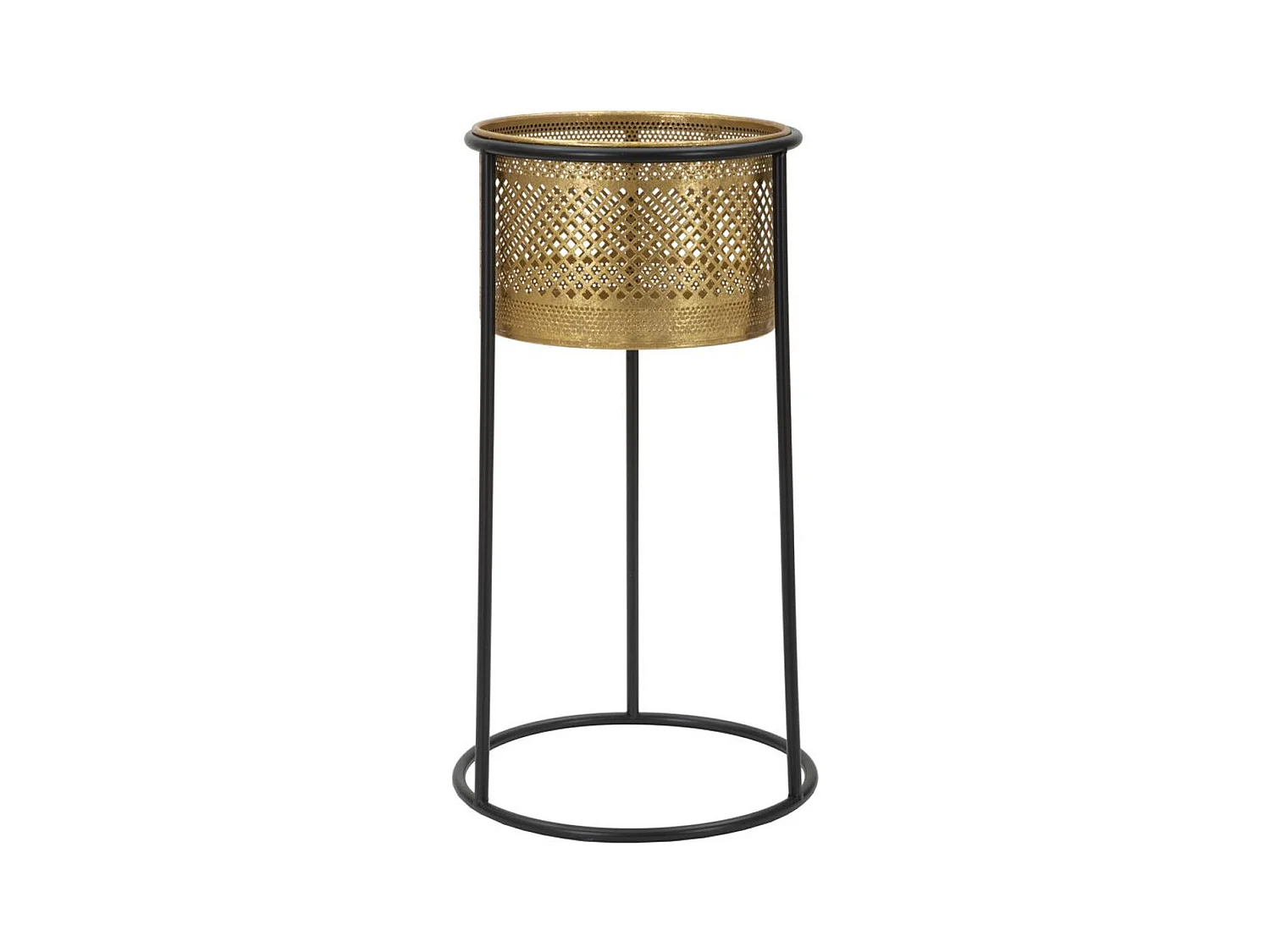 Vaso per Piante MF686, Oro, 25x25x50 cm, Epikasa