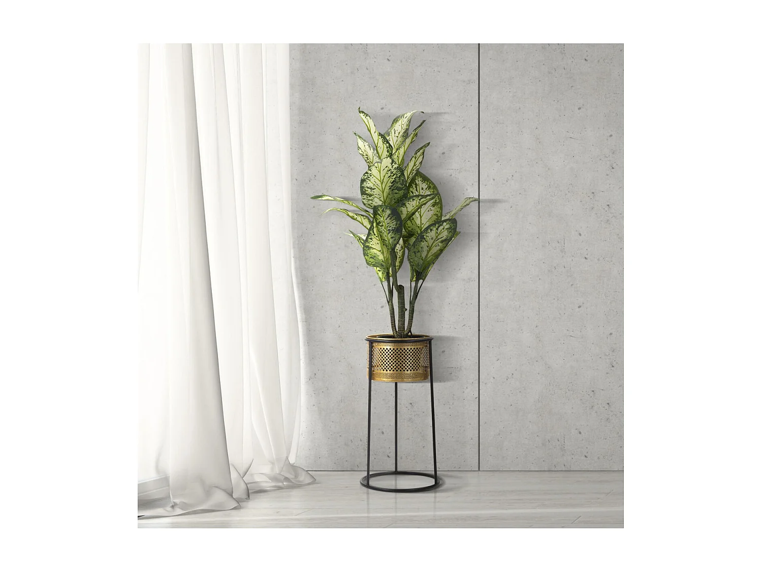 Cache Pot MF686, Or, 25x25x50 cm, Seven Design