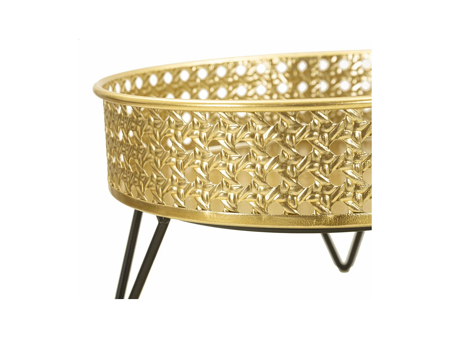 Set van 2 Plantenpotten MF410, Goud, 20,5x20,5x13 cm, Epikasa