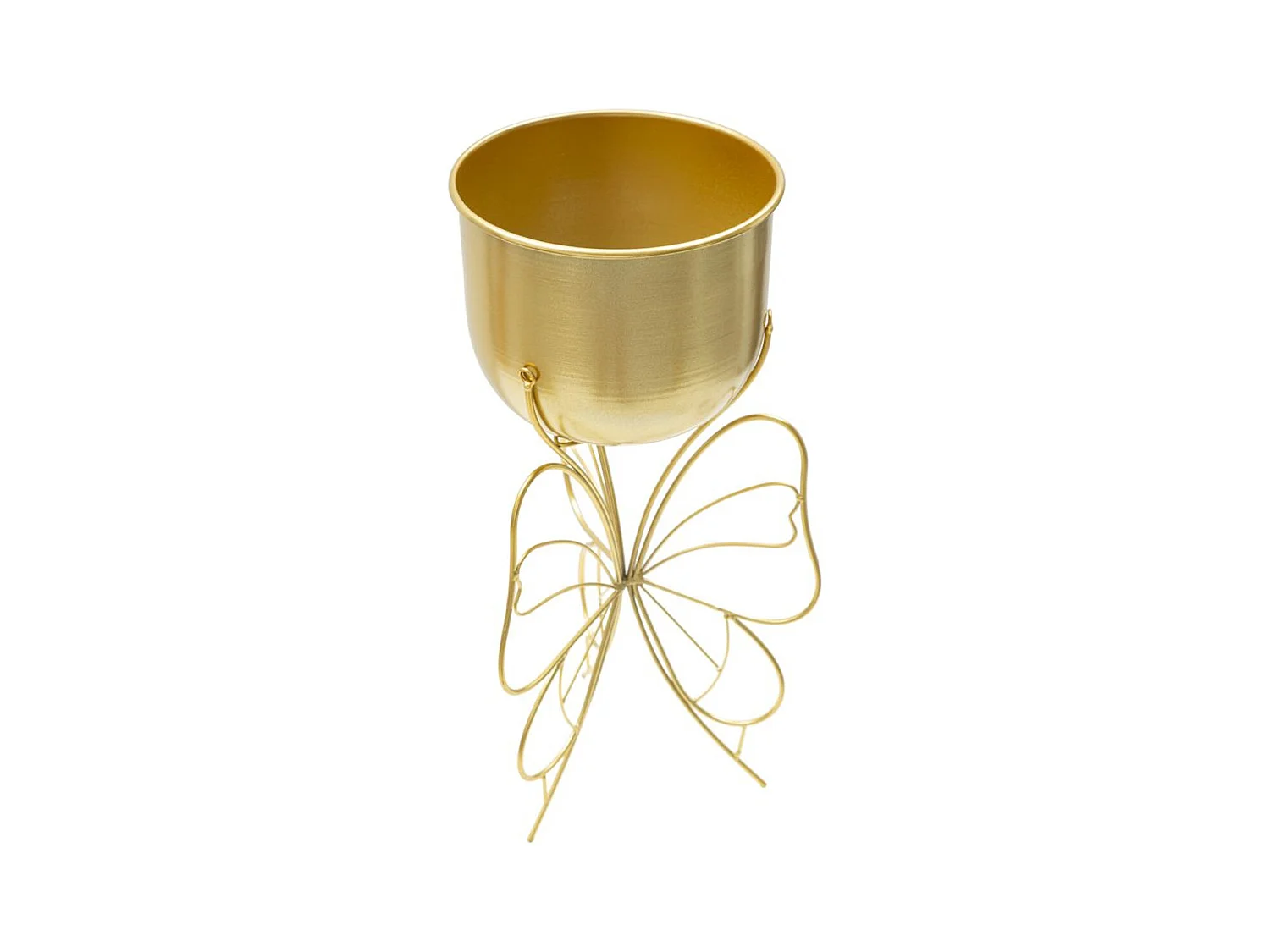 Vaso per Piante Farfalla 4, Oro, 22x22x45 cm, Epikasa