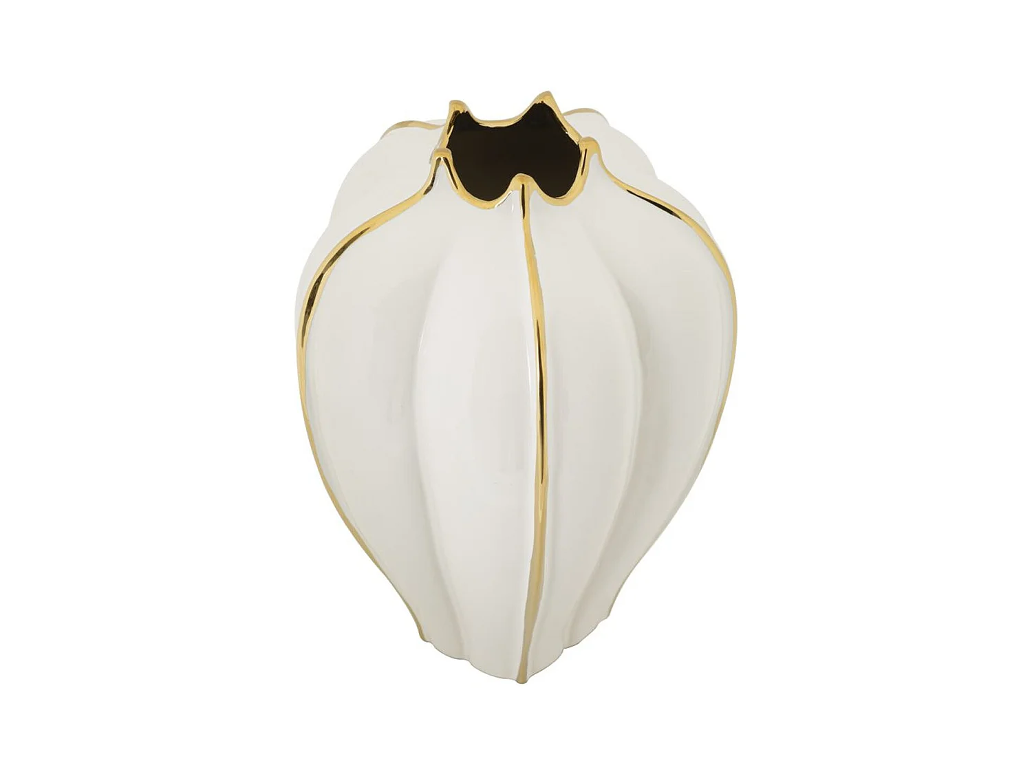 Vaso Decorativo MF635, Bianco, 21x21x40 cm, Epikasa