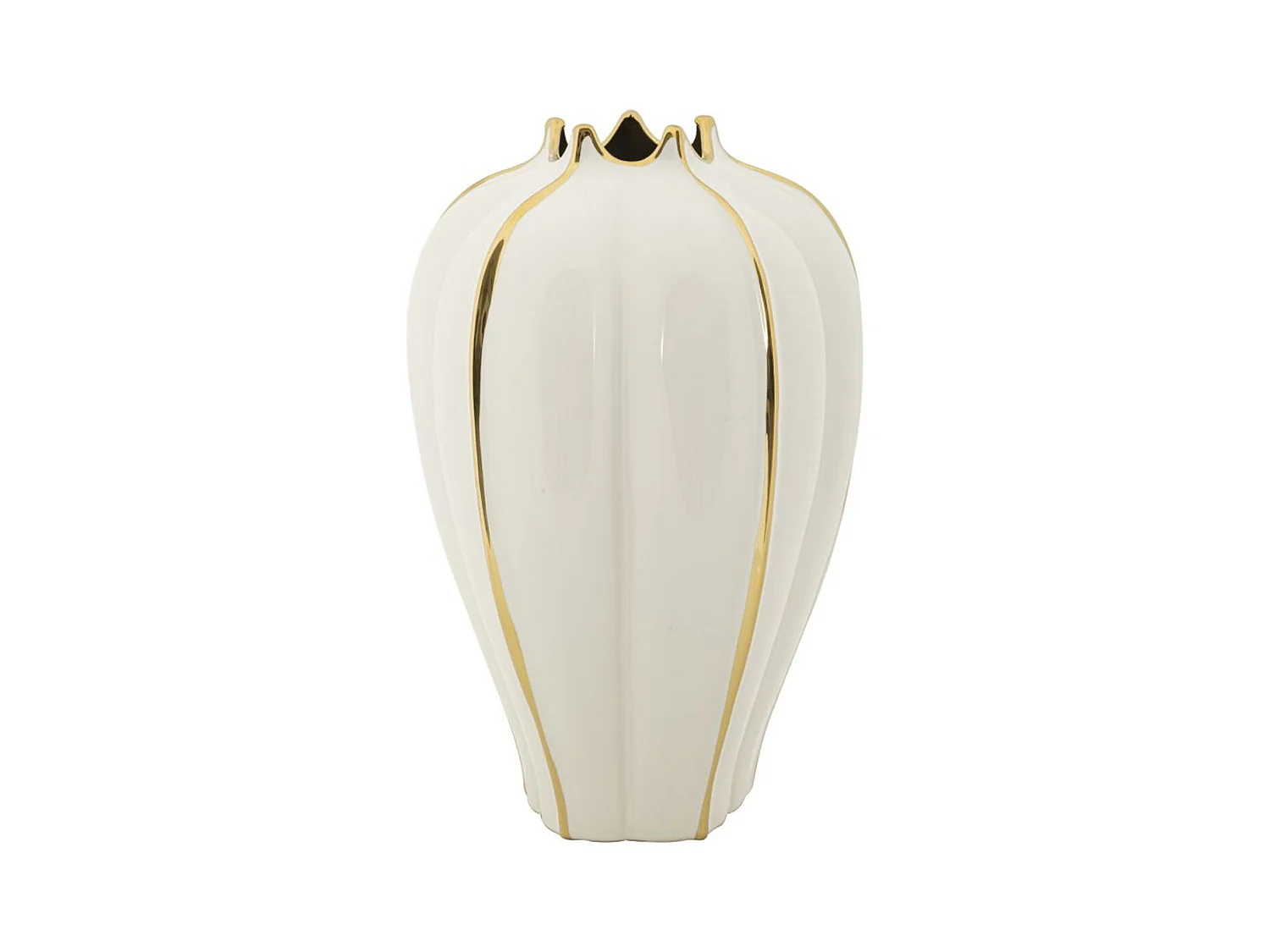 Vase Décoratif MF635, Blanc, 21x21x40 cm, Epikasa