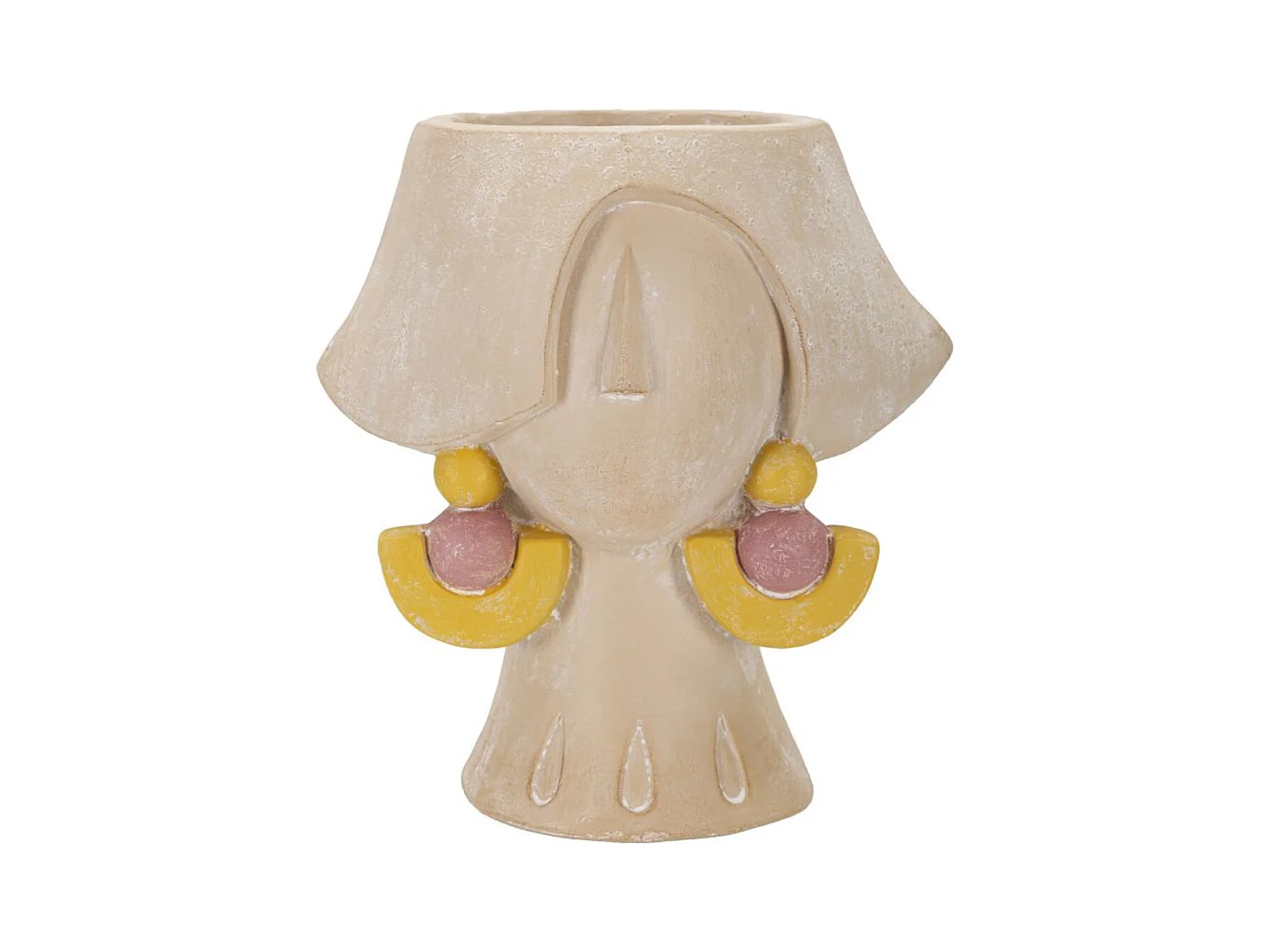 Wazon Dekoracyjny Twarz 25, Wielokolorowy, 24,5x20,5x26 cm, Epikasa